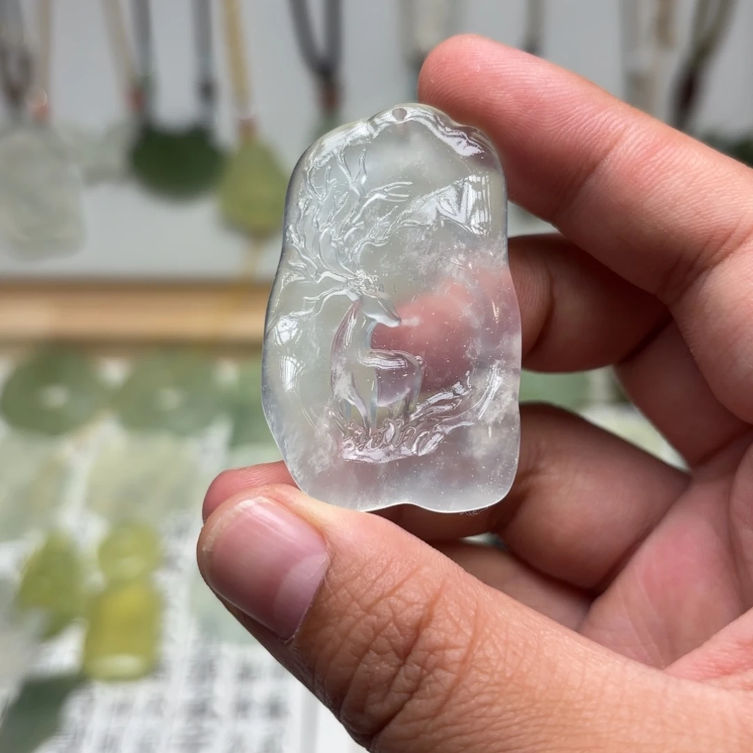 蛇纹石玉合金颈饰