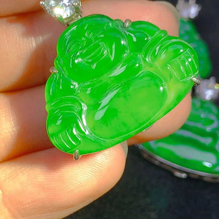 翡翠银S925镶嵌颈饰