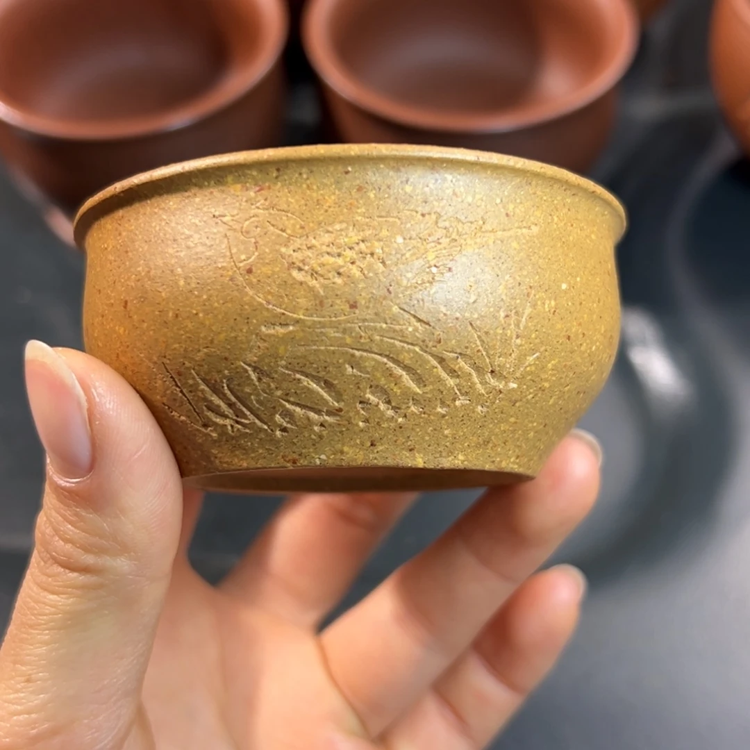 紫砂茶杯老段欢喜