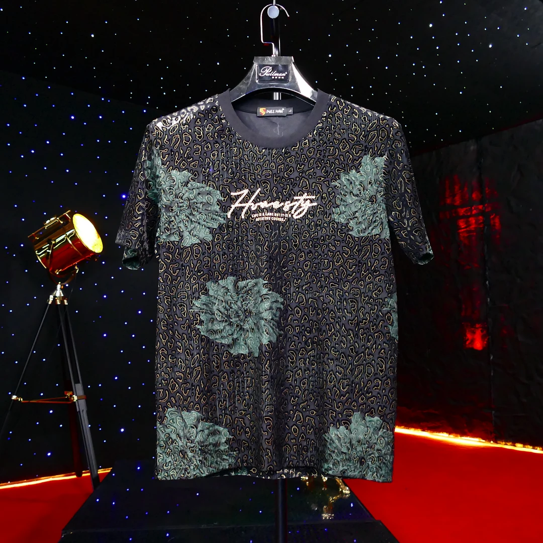 【设计】荷塘月色 莱卡丝绒 男士高端短袖T恤