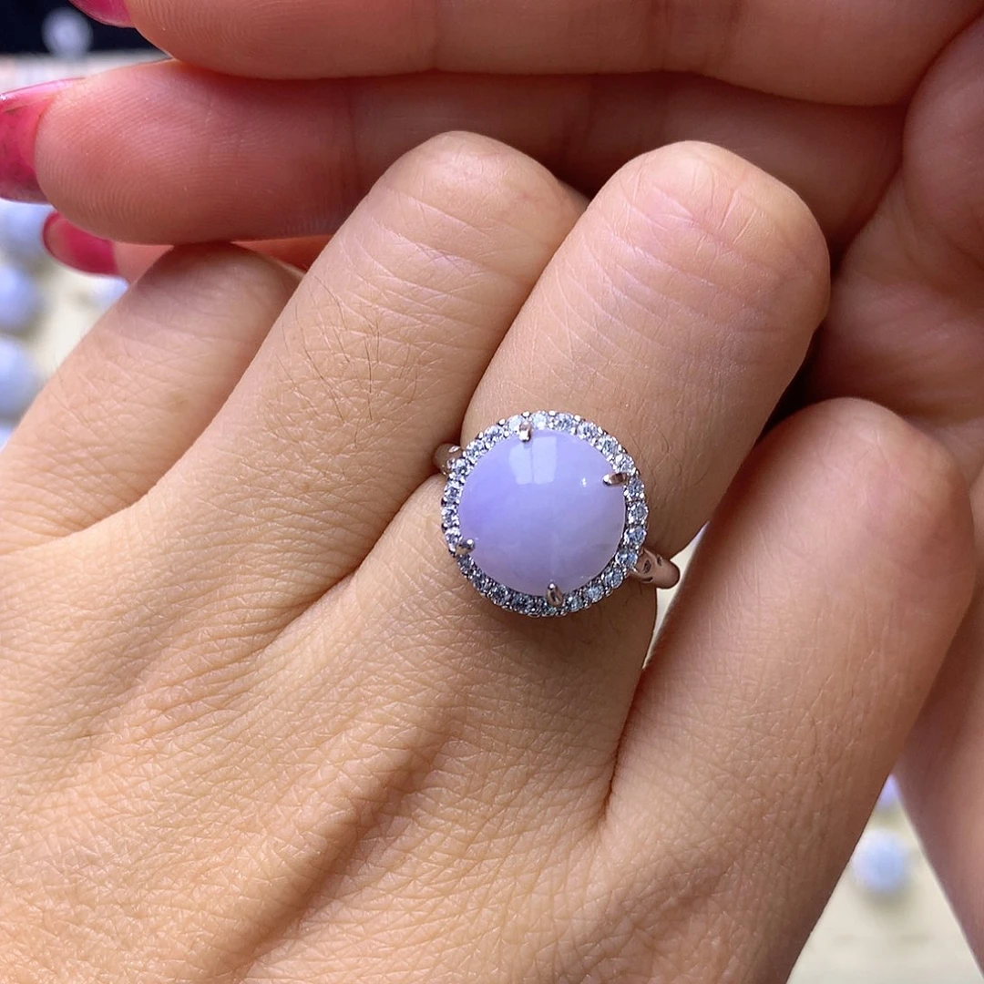 翡翠银S925镶嵌戒指09