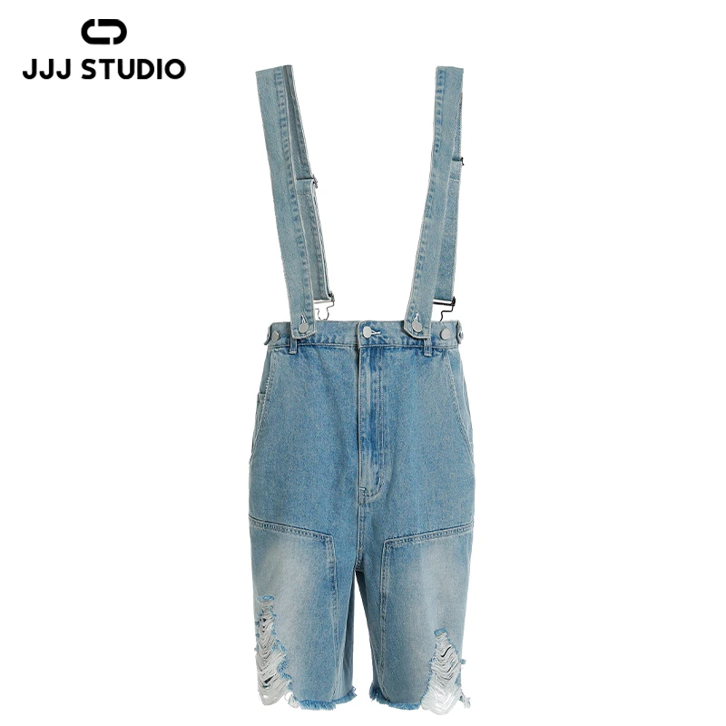 JJJ 休闲蓝色牛仔背带裤 JLWSA1K266-1