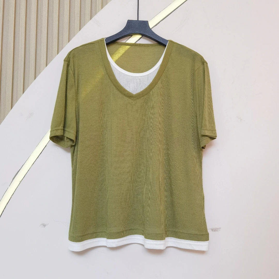 夏季新品女士短袖休闲T恤上衣女装时尚百搭半袖小衫1545