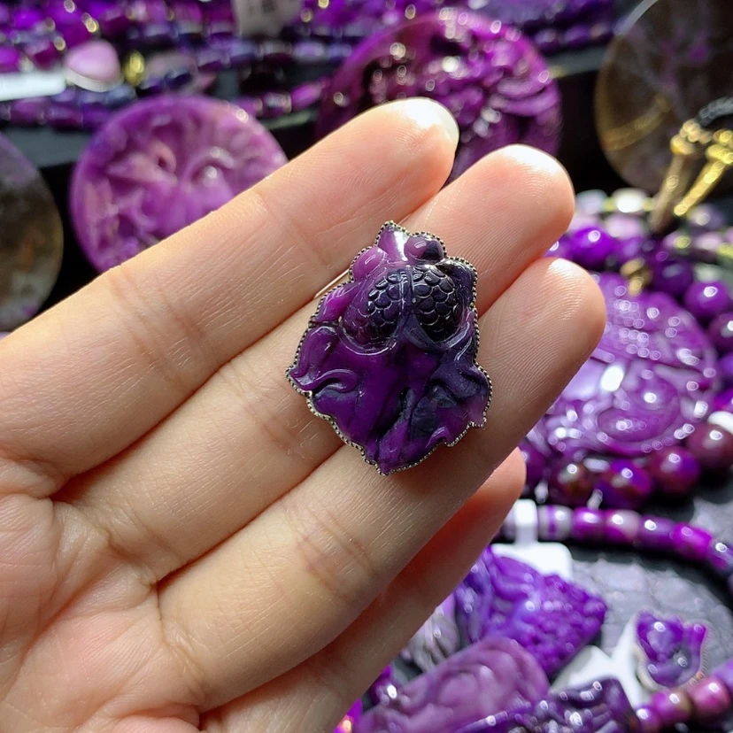 【闪购商品】苏纪石（舒俱来）银S925镶嵌吊坠