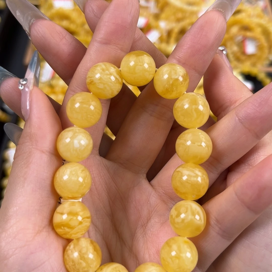 裸石琥珀未镶嵌浓蜡虎皮妖花13+