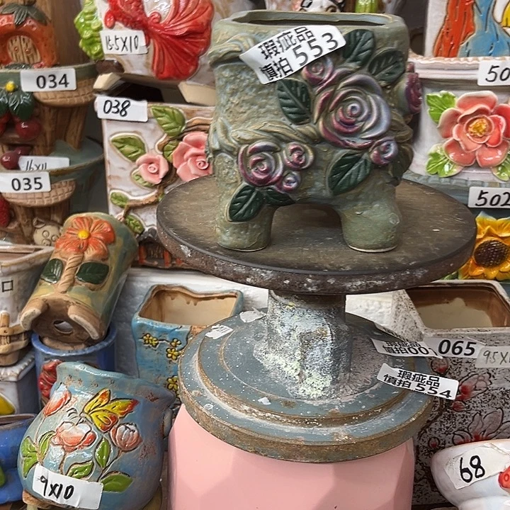 徐***饨粗陶材质多肉花盆553