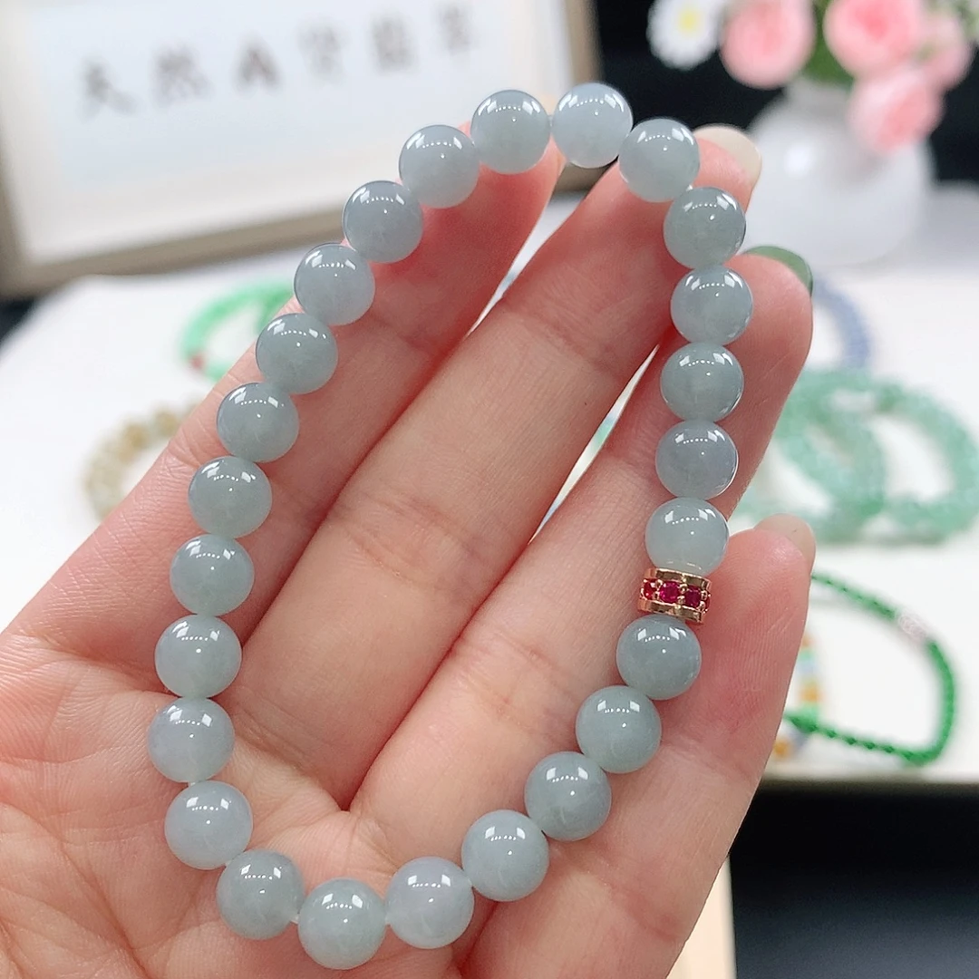未镶嵌手链翡翠手链7mm