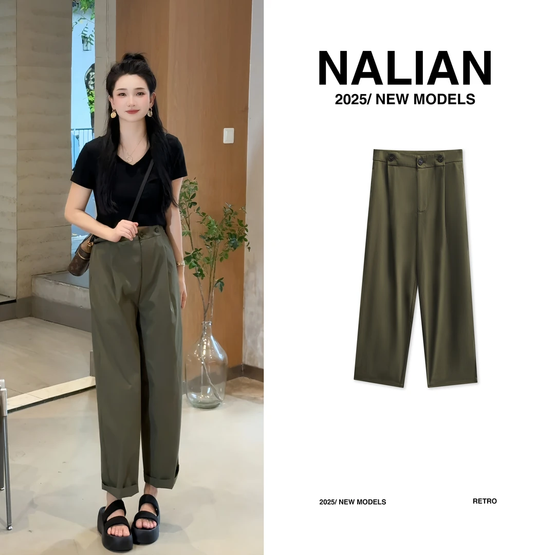 JGCPB88951#不皱设计感三粒扣直筒裤88951