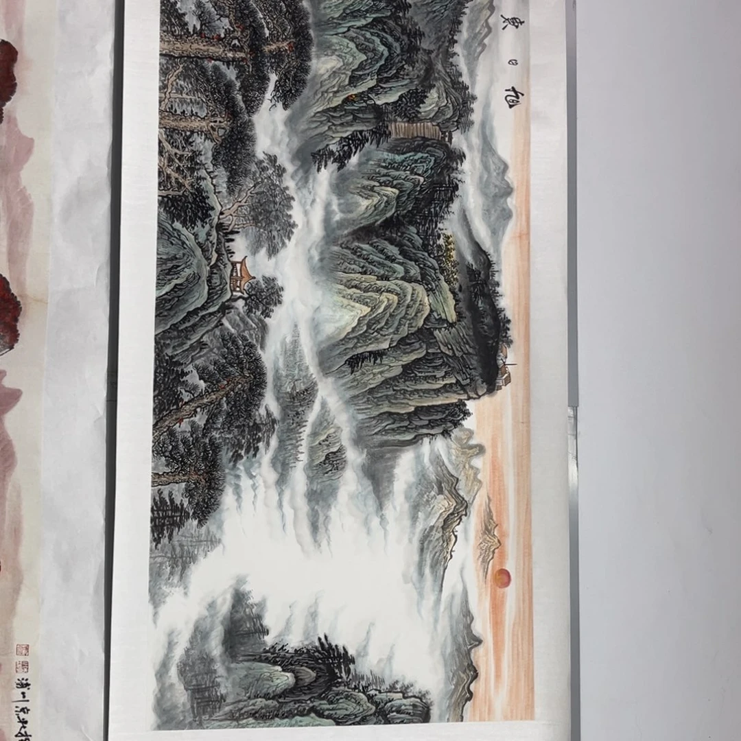 国画曱*吖宣纸手绘，手工作品