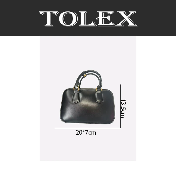 TOLEX2025新款手工女包光球复古黑色21.5cm