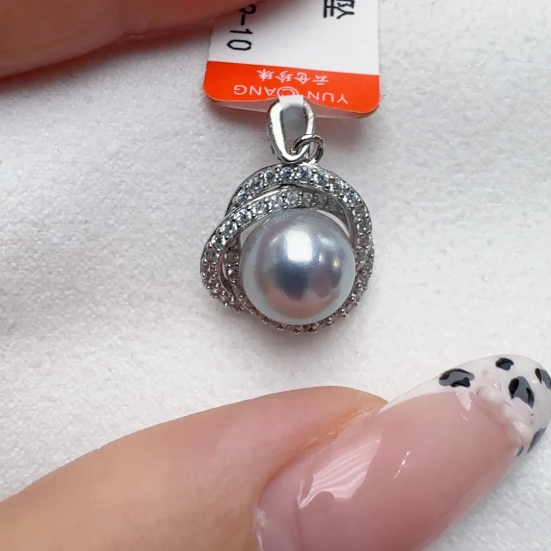 颈饰银S925镶嵌海水珍珠@@aq466