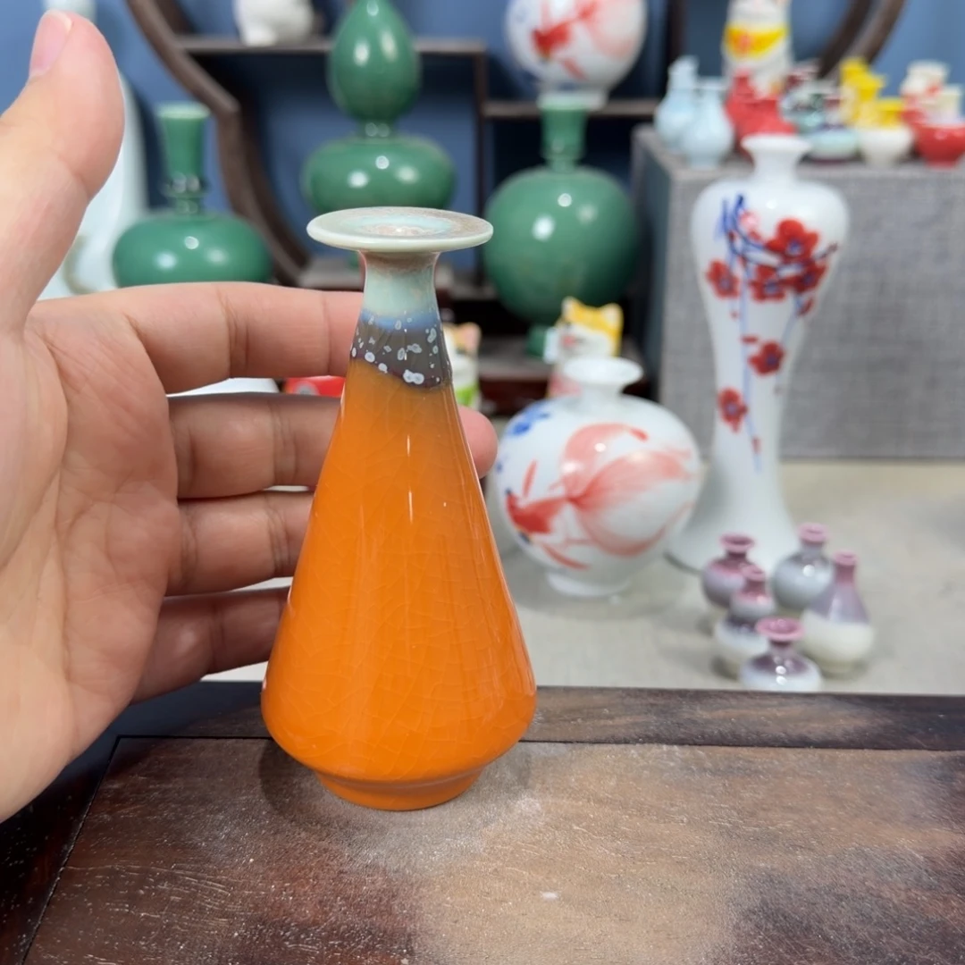 陶瓷手工小花器摆件