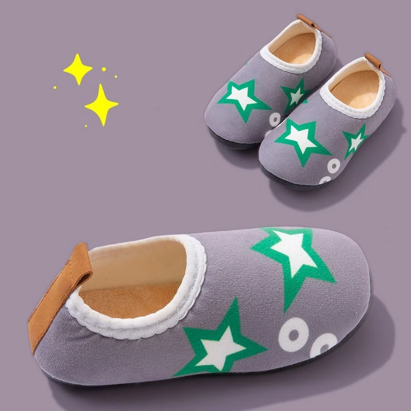 儿童秋冬棉拖鞋女童包跟防滑耐磨室内宝宝地板鞋袜家居男棉鞋厚底