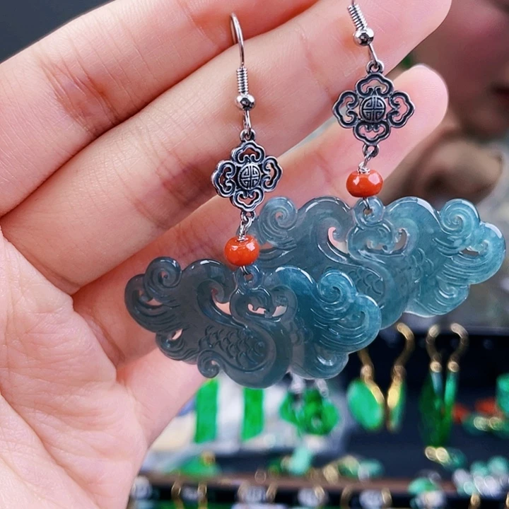 翡翠耳饰未镶嵌饰品