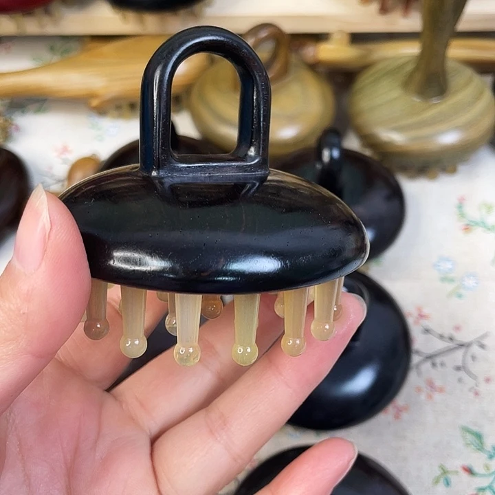 紫光檀28齿二代精油穴位图布袋