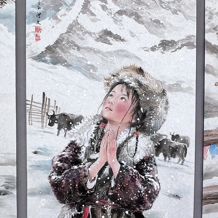 国画亲笔手绘放心去藏