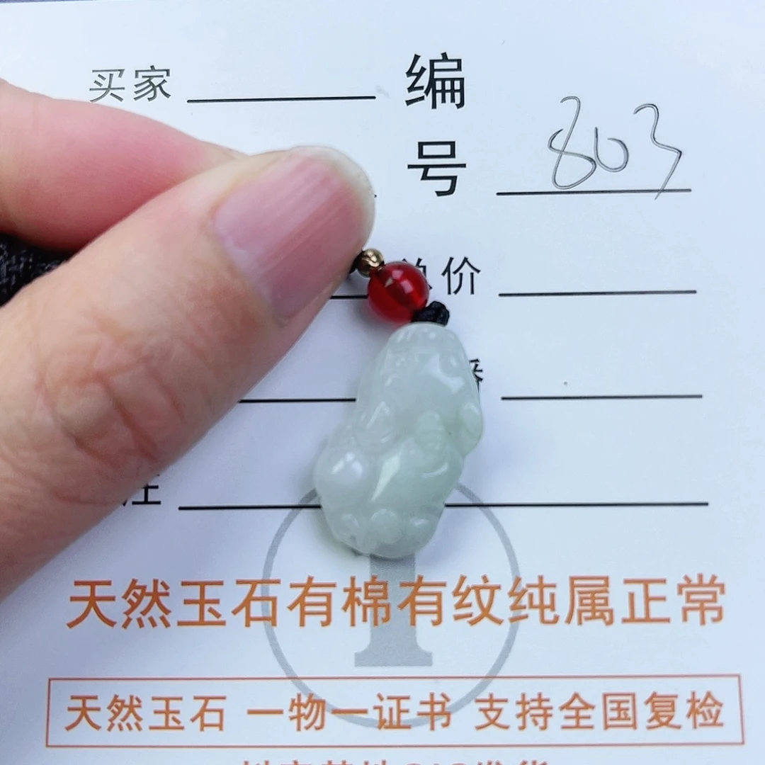 翡翠颈饰未镶嵌貔貅