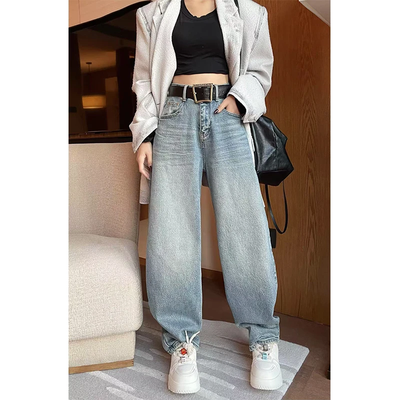 《很牛很牛》CJING2025春季新款6780直筒牛仔裤女裤镰刀裤休闲百搭