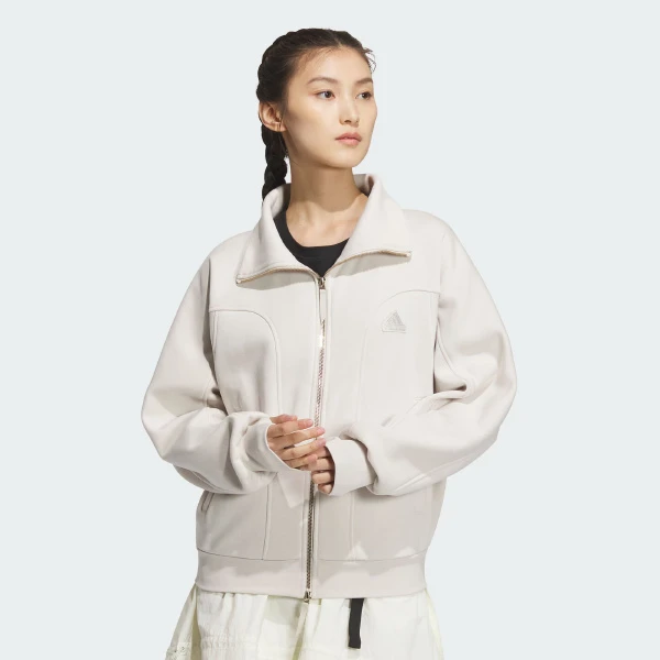 adidas/阿迪达斯 FLEECE JACKET加绒运动休闲宽松夹克外套 JJ3566