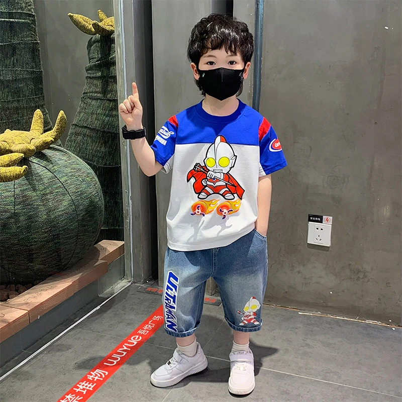 奥特曼男童夏装套装2025新款洋气儿童夏季衣服痞帅气宝宝炸街童装