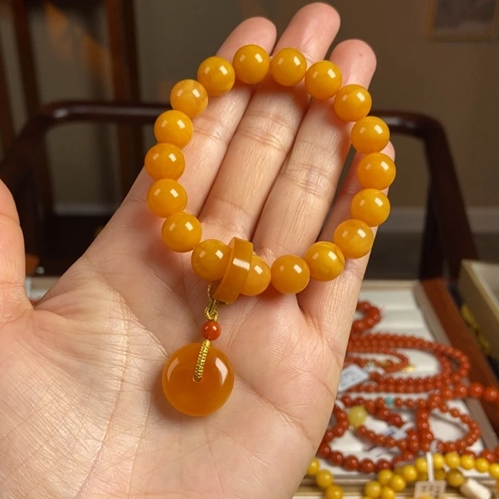 琥珀手链未镶嵌蜜蜡手串10