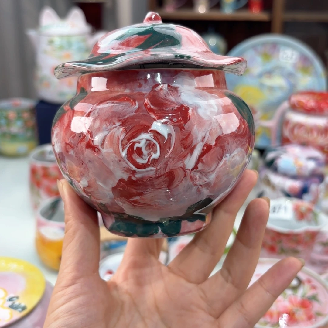 景德镇手绘高温釉下彩陶瓷茶具