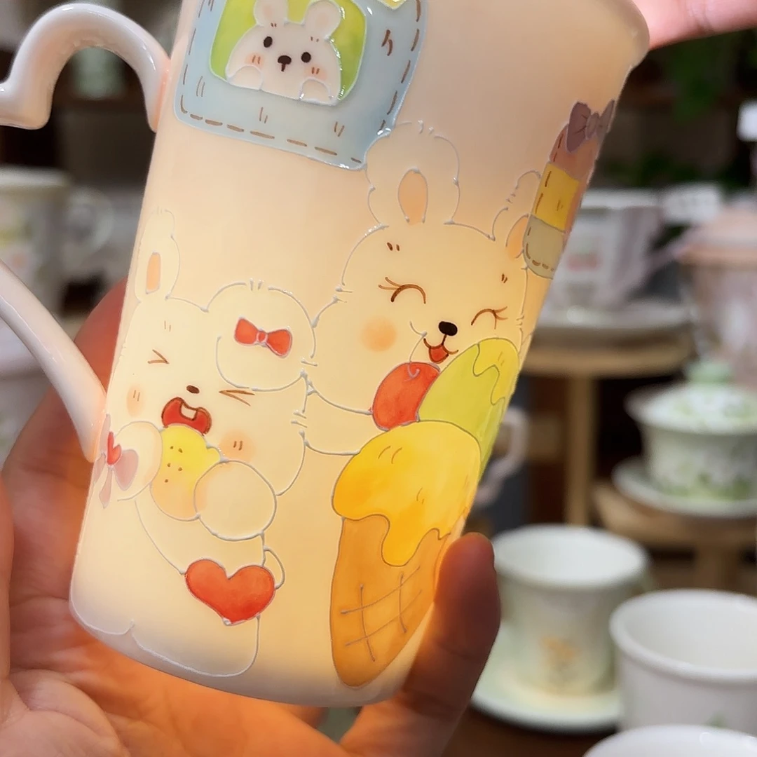 手绘创意高温釉下彩陶瓷