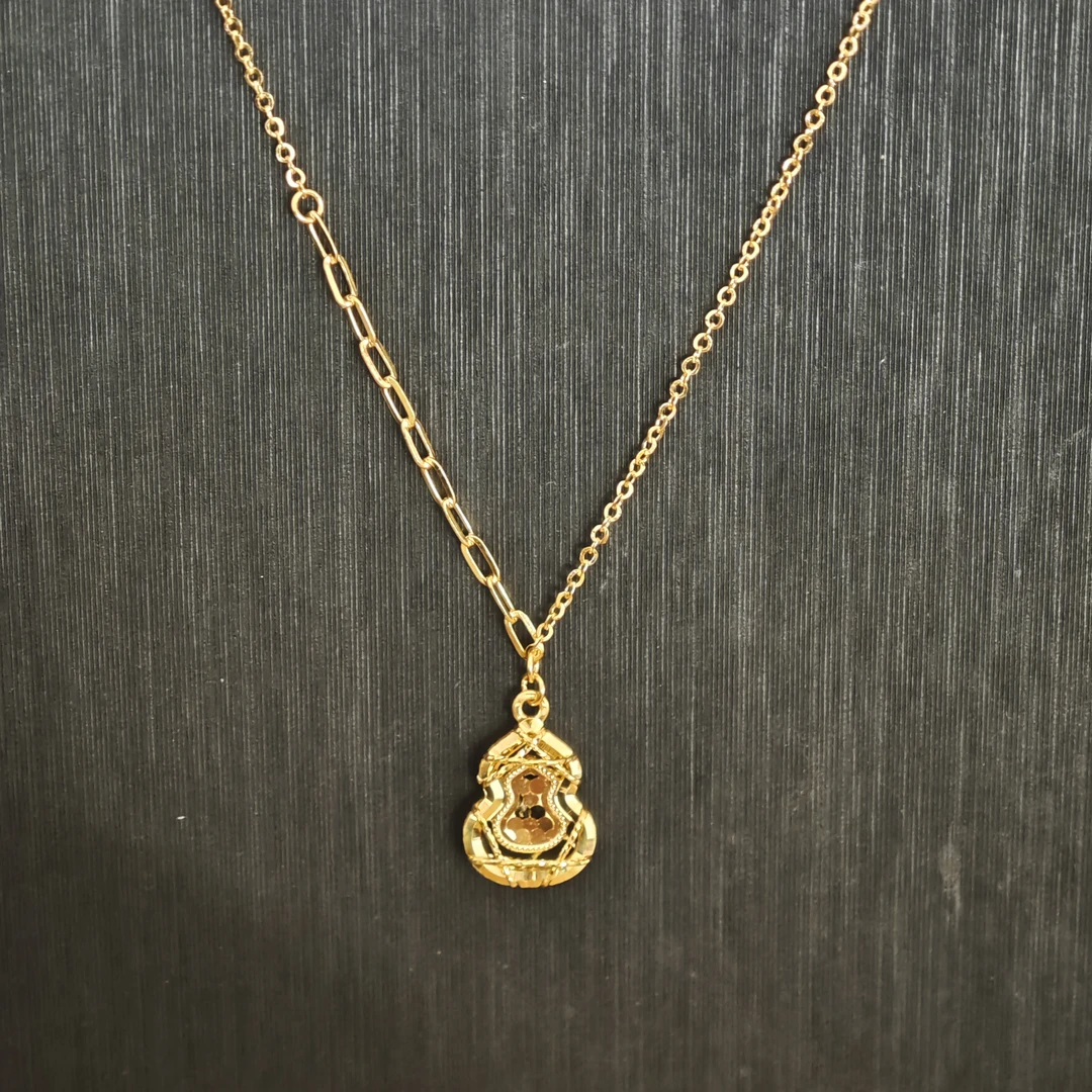 【碎冰冰葫芦套链】足金爆闪5G精美时尚国潮新中式水贝黄金直播