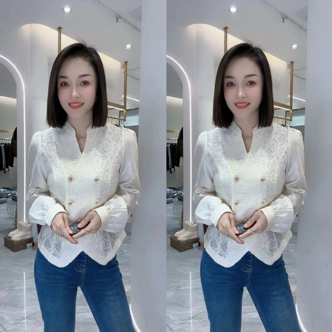 少琴家2024新款时尚甜美减龄衬衫