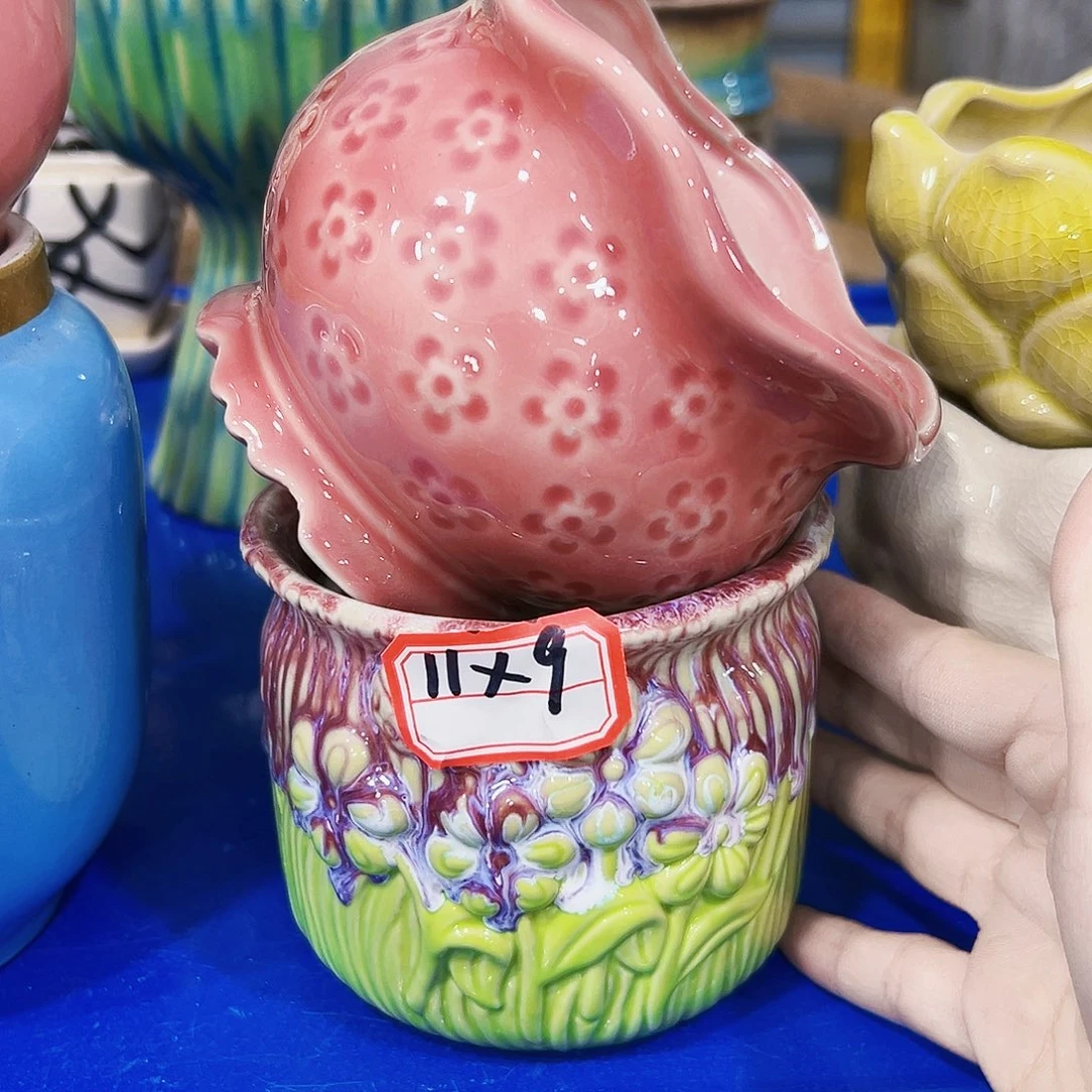 外贸尾单陶瓷花盆凑单10米包邮