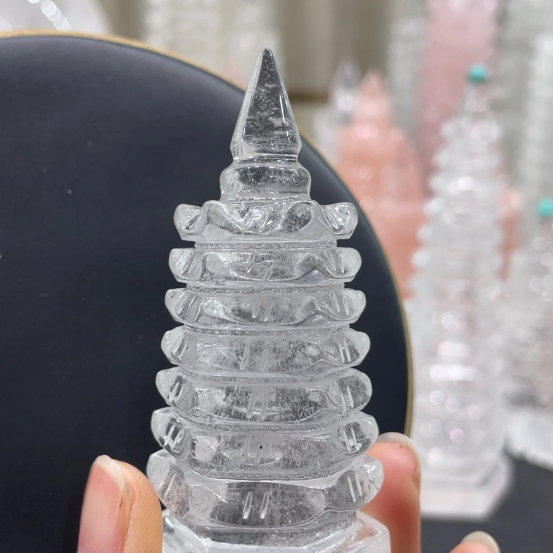 水晶摆件文昌塔未镶嵌