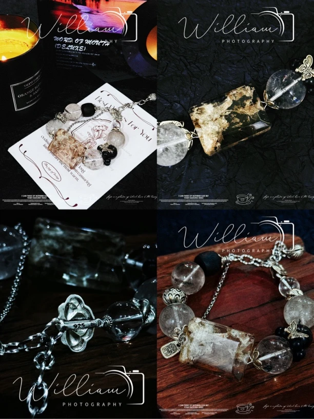 合金手链 花园景无事牌延长链 原创设计轻奢高级手链