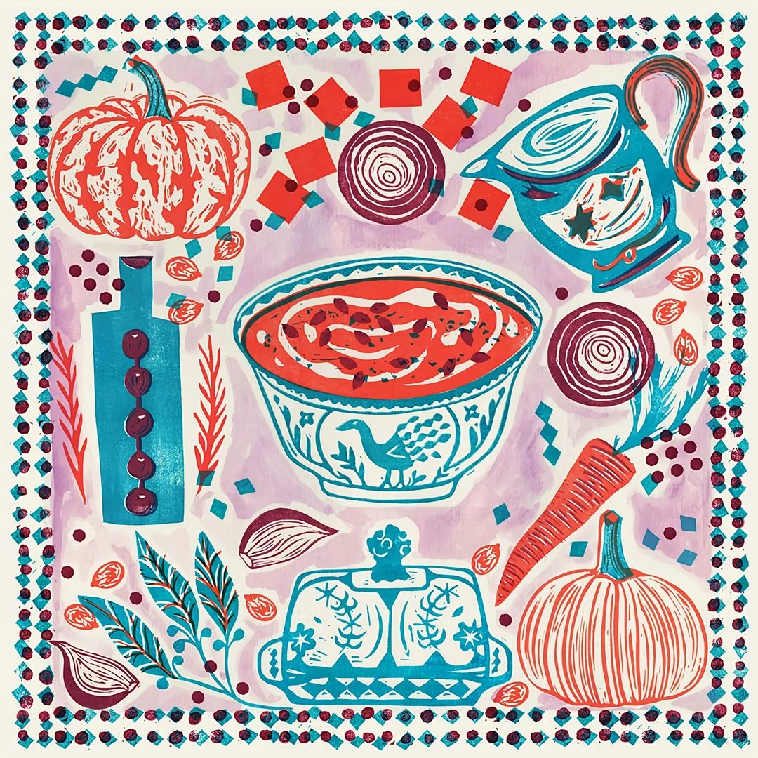 【福利品】插画文艺桑蚕丝棉方巾挂画亲子节日礼物复古夏季围巾披肩