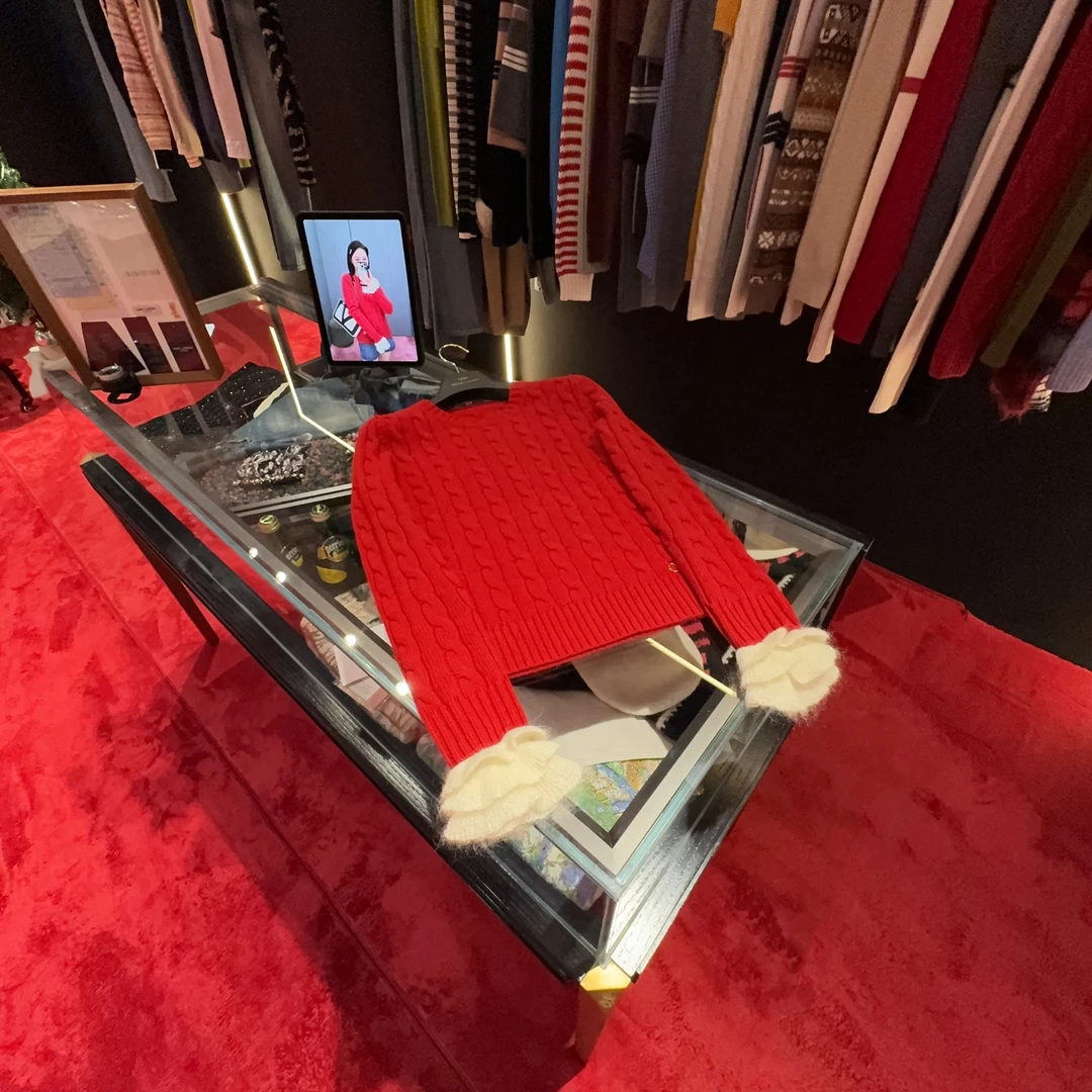 HM 25/SS TN荷叶边袖口羊毛衫#五金#1126上新