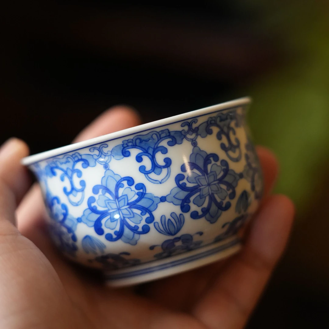【雲梦茶器】月造见物-团花炉式杯