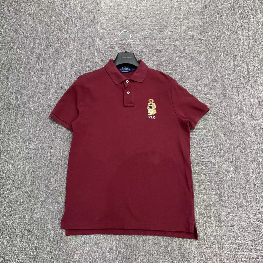 99新 Ralph Lauren/拉夫劳伦 刺绣小熊polo衫/M码/编码17970