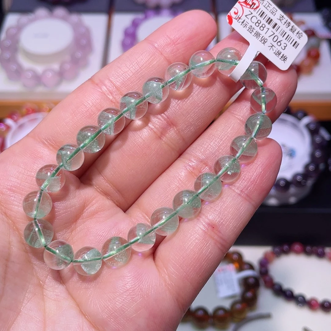 水晶手链未镶嵌金字塔翠幽灵手链