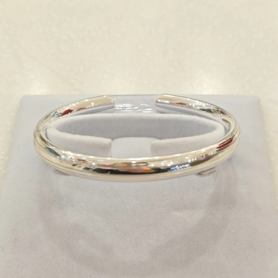 CAIBAI JEWELRY/菜百首饰 足银手镯 SY实心足银手镯简单精致