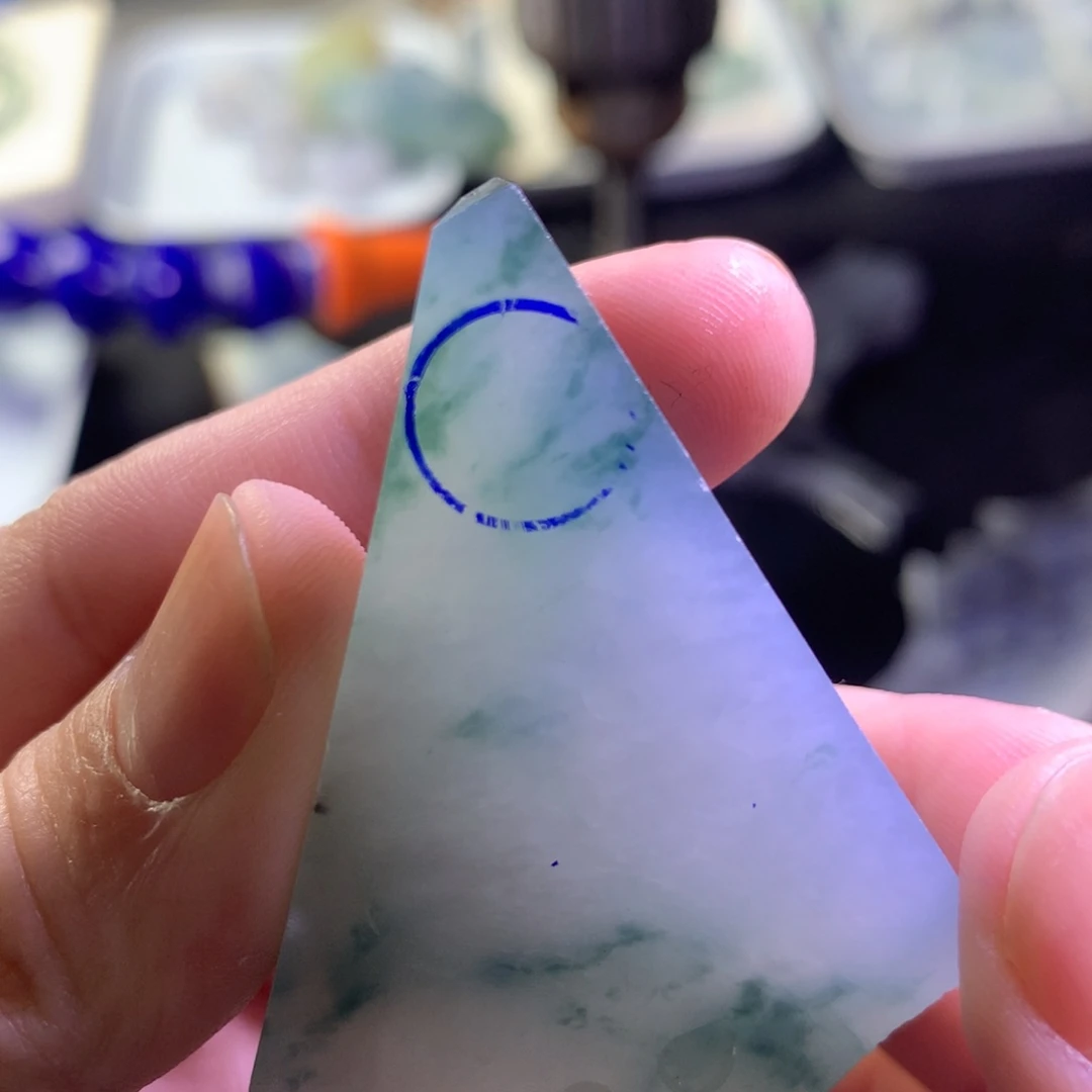 定制翡翠未镶嵌南**枳卡10珠子一颗