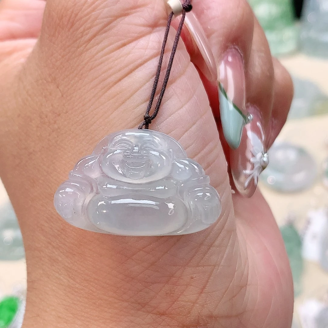 翡翠未镶嵌颈饰佛公