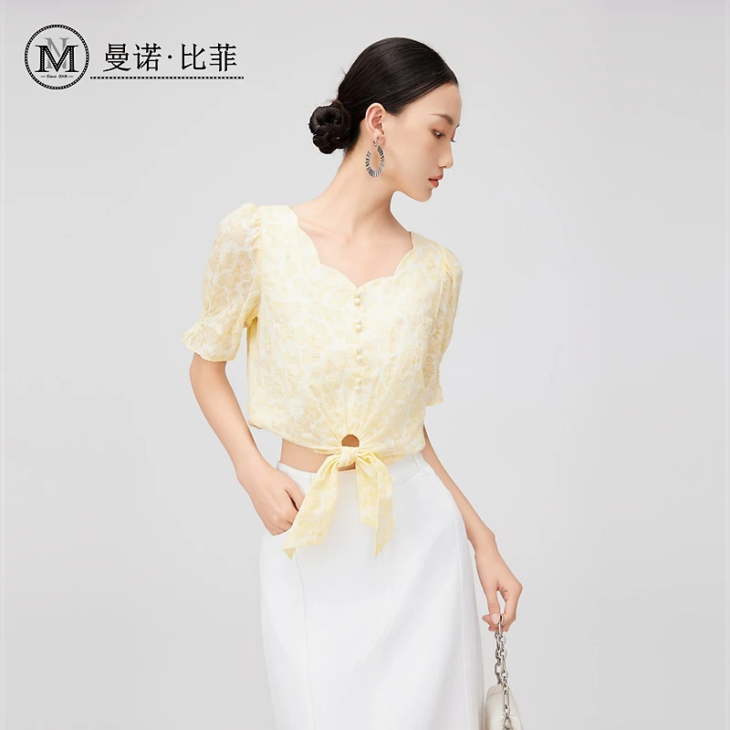 【丽姐专属】v领碎花衬衫上衣MFHS125315