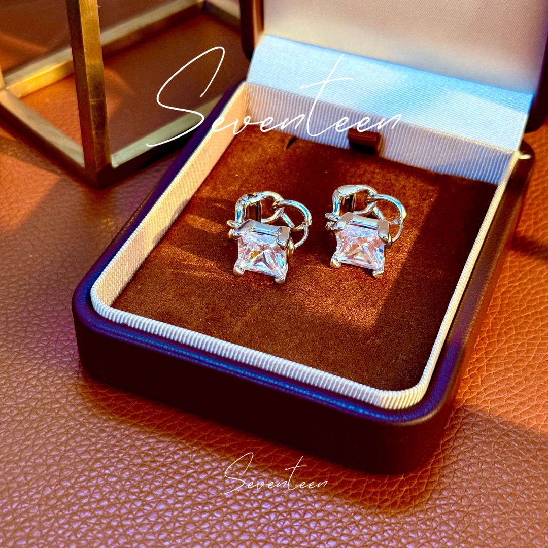 铜合金耳饰 <925银针>欧美轻奢时尚小众【方糖】RF-519银