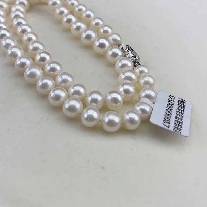 淡水珍珠银S925镶嵌颈饰8➕炫彩孤品