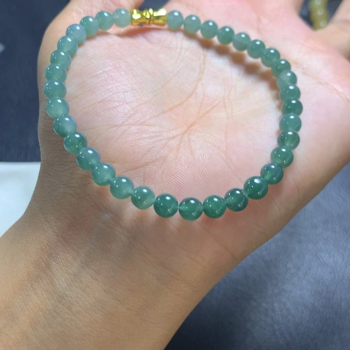 定制翡翠未镶嵌翡翠珠串卡5.3不退不换