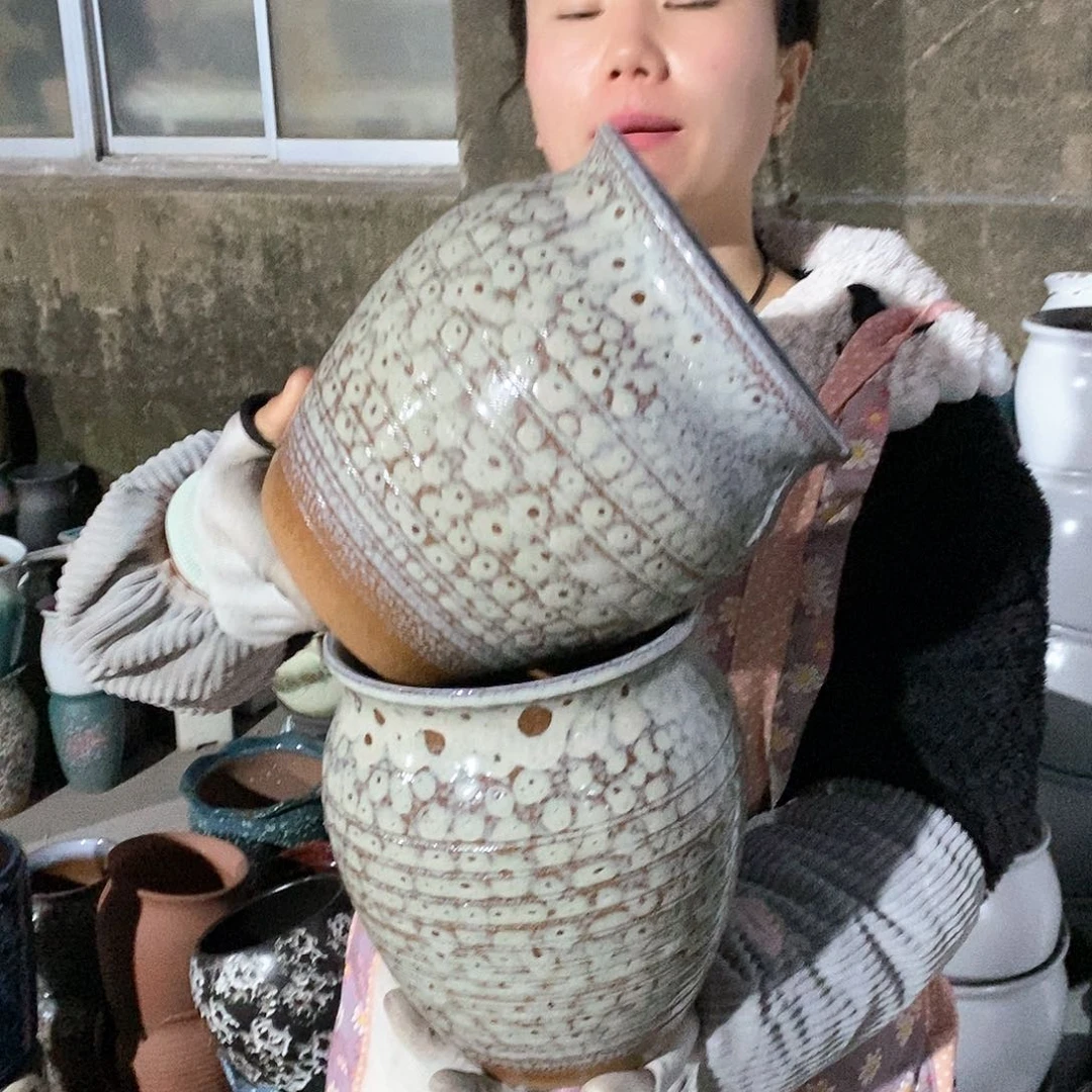 紫砂花盆瑕疵口17高21