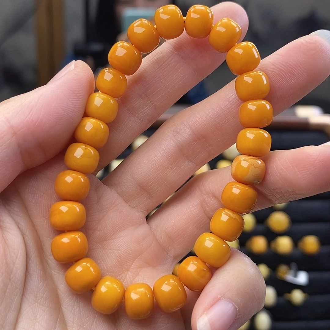 兔***糖琥珀未镶嵌裸石成品