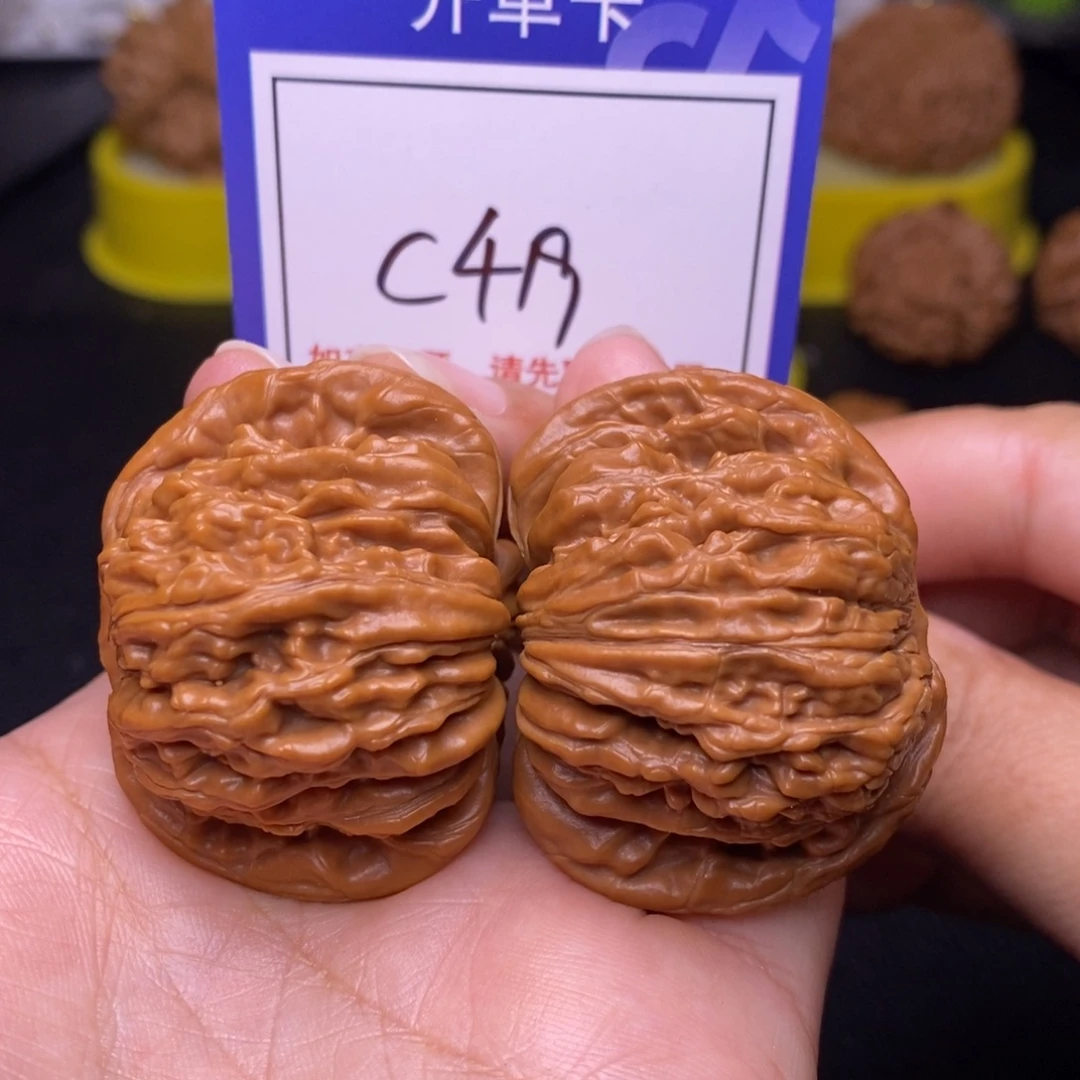 文玩核桃把件42全品四座楼c419
