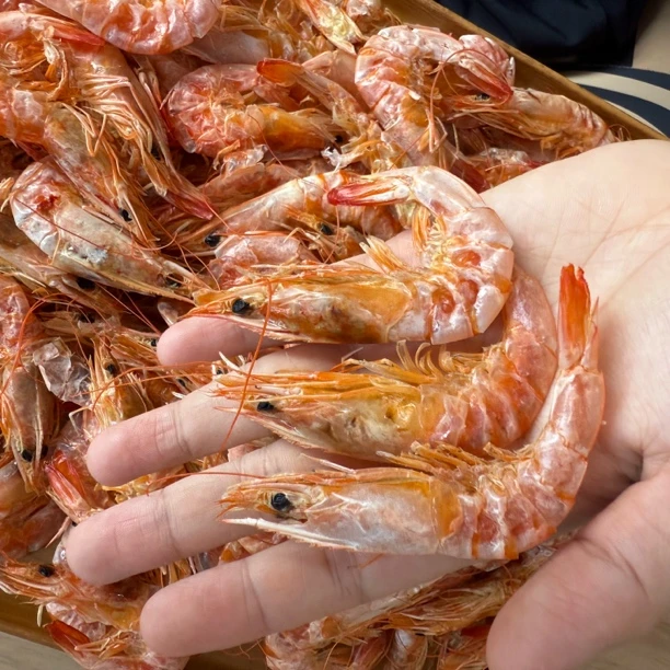 脆皮虾烤虾白虾干电烤工艺海虾干开袋即食海鲜零食带壳吃