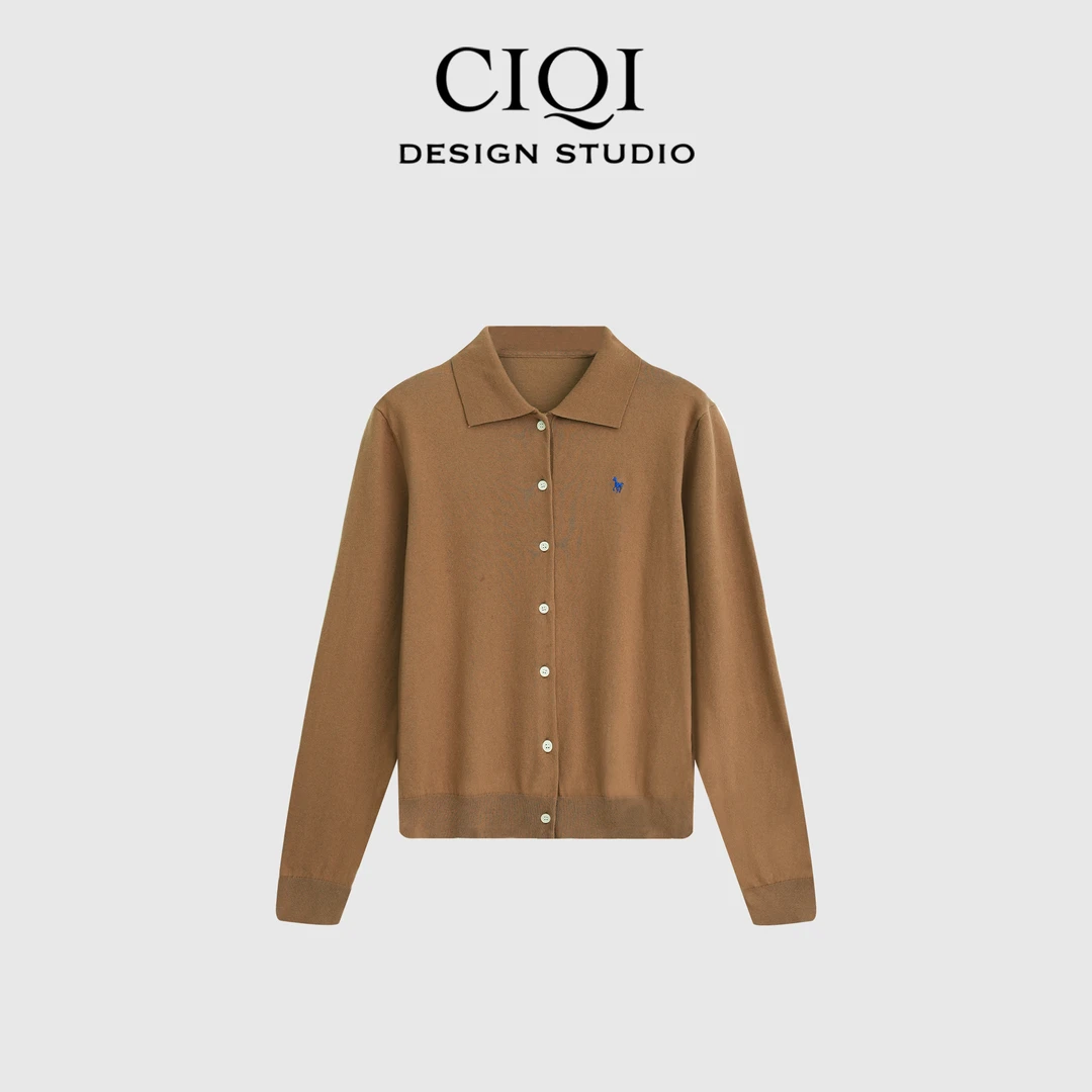 CIQI STUDIO 25年春夏polo领时尚设计百搭针织衫 DY25808