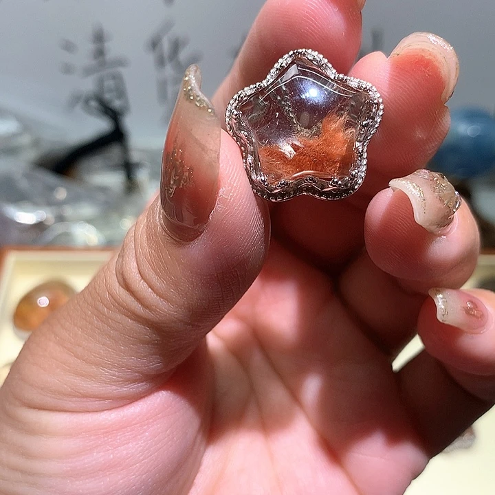 水晶魔盒银S925镶嵌水晶茶**7